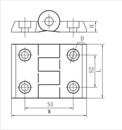 尼龍合頁二維圖 尼龍合頁二維圖